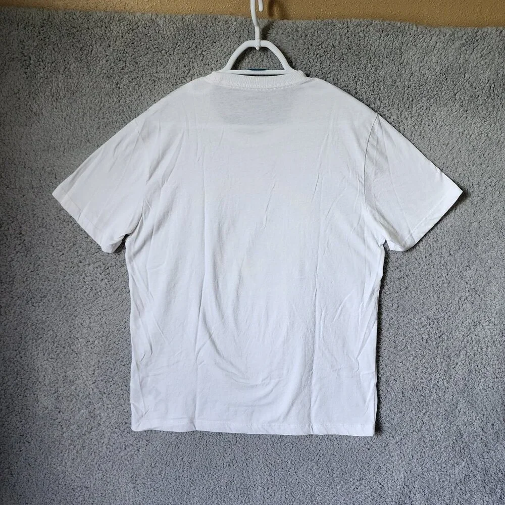 True Religion‎ White Tie Dye Print Rainbow Buddha Logo Tee T Shirt Size Large
